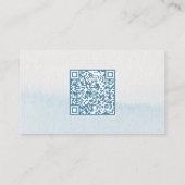 Moderne rustieke oceaan QR Code Baby Registry Informatiekaartje (Achterkant)