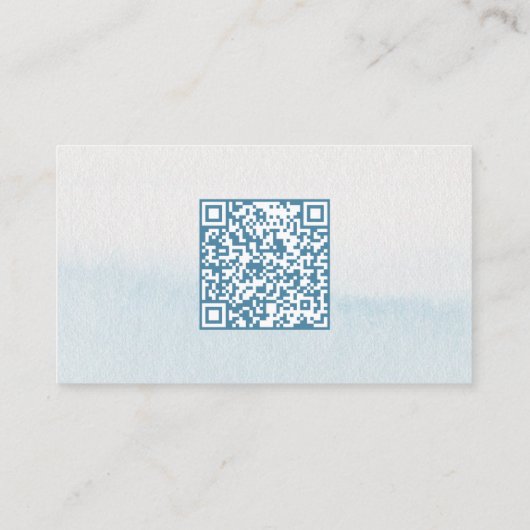 Moderne rustieke oceaan QR Code Baby Registry Informatiekaartje (Achterkant)