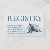 Moderne rustieke oceaan QR Code Baby Registry Informatiekaartje (Voorkant)
