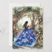 Moderne Rustieke Quinceanera Uitnodiging (Achterkant)