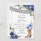 Moderne Rustieke Quinceanera Uitnodiging (Voorkant)