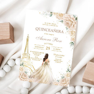 Moderne Rustieke Quinceanera Uitnodiging