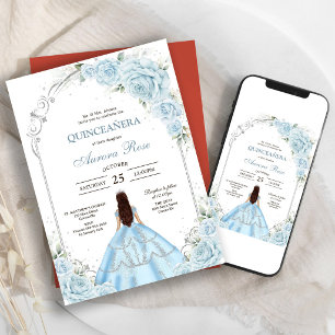 Moderne Rustieke Quinceanera Uitnodiging