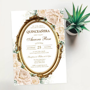 Moderne Rustieke Quinceanera Uitnodiging