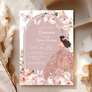 Moderne Rustieke Quinceanera Uitnodiging
