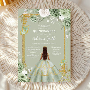 Moderne Rustieke Quinceanera Uitnodiging