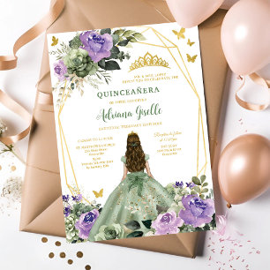 Moderne Rustieke Quinceanera Uitnodiging