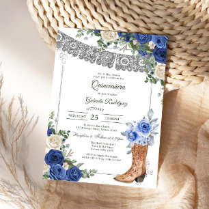 Moderne Rustieke Quinceanera Uitnodiging