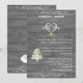 Moderne Rustieke Schuur Houten Jubileum Kaart (Voorkant / Achterkant)