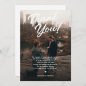 Moderne rustieke verlovingsfeest dank u kaart (Voorkant / Achterkant)