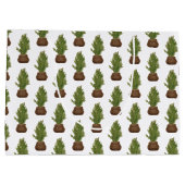 Moderne rustieke Waterverf kerstboom vakantie Groot Cadeauzakje (Achterkant)