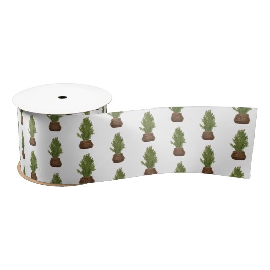 Moderne rustieke Waterverf kerstboom vakantie Lint (Spoel)