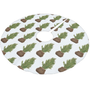 Moderne rustieke Waterverf kerstboom vakantie Rok