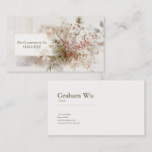 Moderne Rustieke Winter Berry Botanical Visitekaartje (Voorkant / Achterkant)