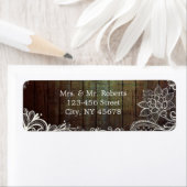 moderne , rustige , barnwood lace - bruiloft etiket (Insitu)