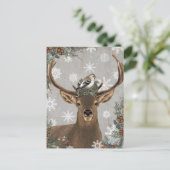 moderne rustige bossen winterherten briefkaart (Staand voorkant)