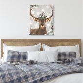 moderne rustige bossen winterherten canvas afdruk (Insitu (Slaapkamer))