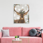 moderne rustige bossen winterherten canvas afdruk (Insitu (Woonkamer))