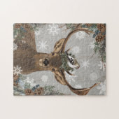 moderne  rustige bossen winterherten legpuzzel (Horizontaal)