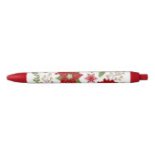 moderne rustige kerstbloemen zwarte inkt pen (Voorkant)