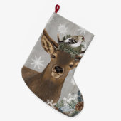 moderne  rustige winterherten grote kerstsok (Voorkant (Hangend))