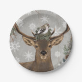 moderne rustige winterherten papieren bordje
