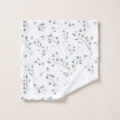 Moderne Rustique Aquarelle Style Feuille botanique (Gant de toilette)