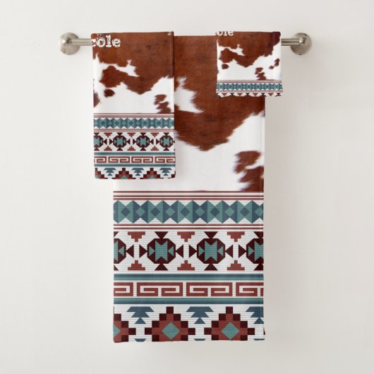 Moderne Rustique Boho Occidental Cowhide (En situation)