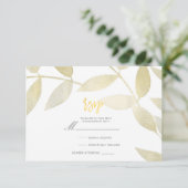 Moderne Rustique Doré Feuilles D'or Botanique RSVP (Debout devant)