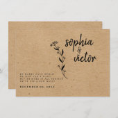 Moderne Rustique Floral Changement Le Faire-part D (Devant / Derrière)