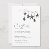 Moderne Rustique Nature Noël Invitation (Devant)