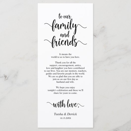 Moderne Rustique, Noir, Cadre Carte de remerciemen (Devant)