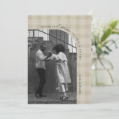 Moderne Rustique Plaid Carte photo de vacances Per (Debout devant)