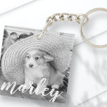 Moderne Rustique Simple Personnalisé Photo Pet<br><div class="desc">Ce design simple et classique est composé d'une typographie cursive ludique et d'ajouter une photo personnalisée de votre animal de compagnie.</div>