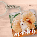 Moderne Rustique Simple Personnalisé Photo Pet<br><div class="desc">Ce design simple et classique est composé d'une typographie cursive ludique et d'ajouter une photo personnalisée de votre animal de compagnie.</div>