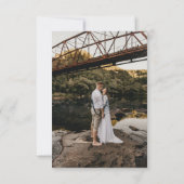 Moderne Rustique Type Mariage Photo Merci (Dos)