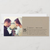 MODERNE RUSTISCHE KRAFT TYPOGRAPHY WEDDING FOTO KAART (Voorkant)
