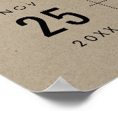 MODERNE RUSTISCHE KRAFT TYPOGRAPHY WEDDING WELKOM POSTER (Hoek)