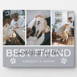 Moderne 's Werelds beste hond-pap' Foto Collage Pl Fotoplaat