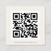 Moderne Sage Eucalyptus Cream QR Code Weddenschap  Informatiekaartje (Achterkant)