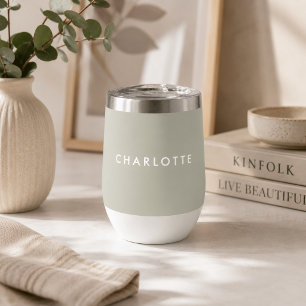 Moderne Sage Gepersonaliseerde Wijn Tumbler