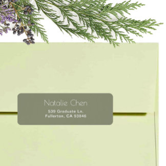 Moderne Sage Green Elegant Fonts Etiket
