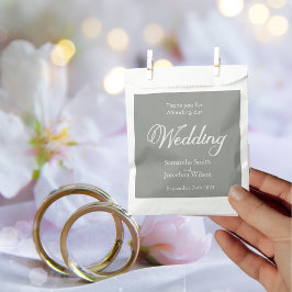 Moderne Sage Green Kalligrafie op White Favors Bedankzakje