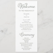 Moderne Sage Green Kalligrafie op wit programma (Voorkant)