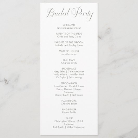 Moderne Sage Green Kalligrafie op wit programma (Achterkant)