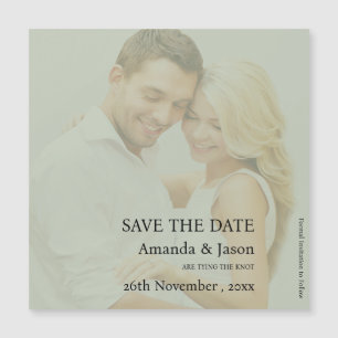 Moderne Sage Green Translucent Wedding Aankondigin