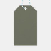 Moderne Sage Groen Dank u Kalligrafie Bruiloft Cadeaulabel (Achterkant)