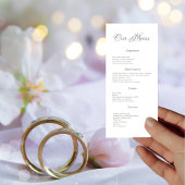 Moderne Sage Groene Kalligrafie Wit Trouwmenu Menu