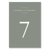 Moderne Sage Groene Minimalistische Bruiloft Kaart (Voorkant)