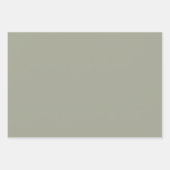 Moderne Sage Groene Solid Plain Inpakpapier Vel (Voorkant)